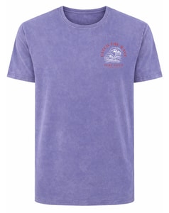 Bigdude Washed Print T-Shirt Indigo